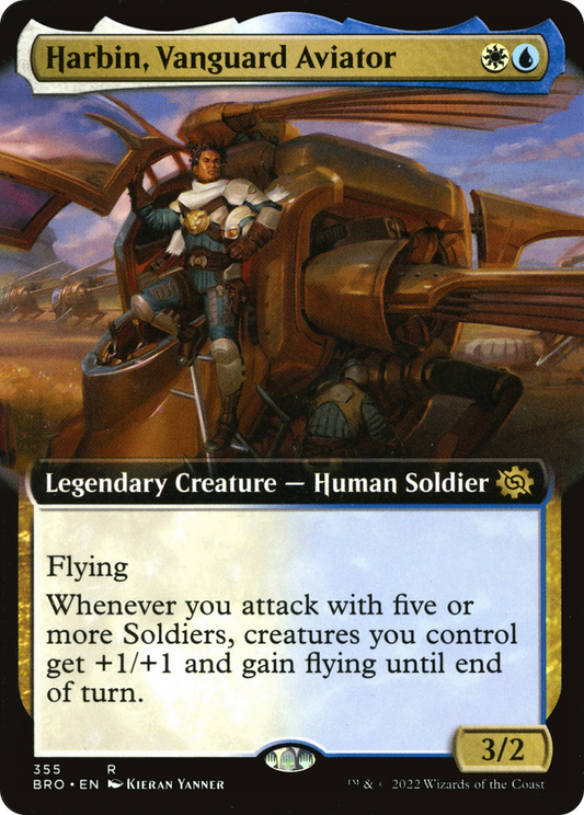 Harbin, Vanguard Aviator (BRO-355) - The Brothers' War: (Extended Art) - Premium MTG Single from Wizards of the Coast - Just $0.08! Shop now at Game Crave Tournament Store