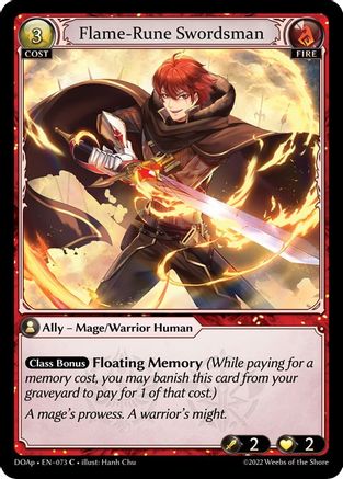 Flame-Rune Swordsman (DAWN OF ASHES PRELUDE) - Premium Grand Archive Single from Weebs of the Shore - Just $0.35! Shop now at Game Crave Tournament Store