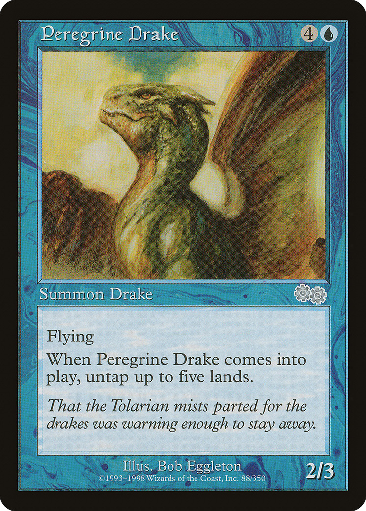 Peregrine Drake (USG-088) - Urza's Saga - Premium MTG Single from Wizards of the Coast - Just $0.19! Shop now at Game Crave Tournament Store