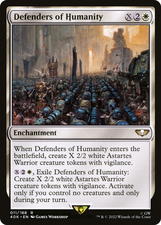 Defenders of Humanity (40K-011) - Warhammer 40,000 Commander - Premium MTG Single from Wizards of the Coast - Just $0.30! Shop now at Game Crave Tournament Store