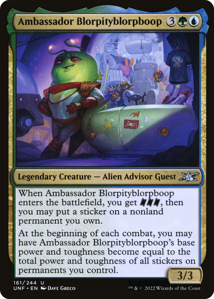 Ambassador Blorpityblorpboop (UNF-161) - Unfinity - Premium MTG Single from Wizards of the Coast - Just $0.08! Shop now at Game Crave Tournament Store