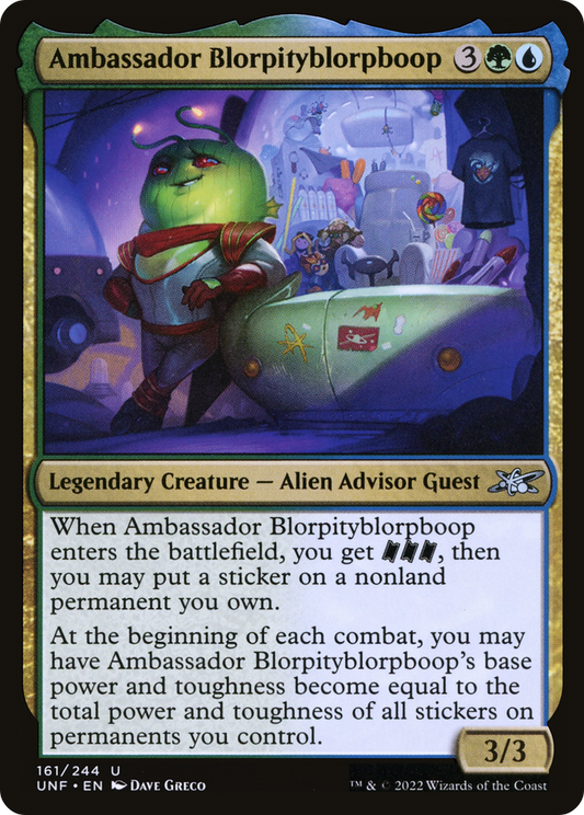 Ambassador Blorpityblorpboop (UNF-161) - Unfinity - Premium MTG Single from Wizards of the Coast - Just $0.08! Shop now at Game Crave Tournament Store