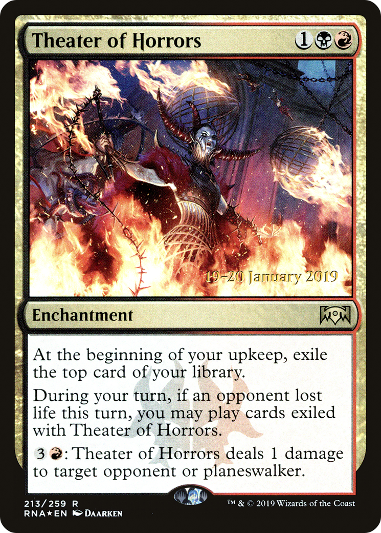 Theater of Horrors (PRNA-213S) - Ravnica Allegiance Promos Foil - Premium MTG Single from Wizards of the Coast - Just $0.31! Shop now at Game Crave Tournament Store