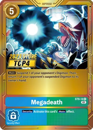 Megadeath (2023 Store Top 4) (ST9-14) - Starter Deck 09: Ultimate Ancient Dragon Foil - Premium Digimon Single from Bandai - Just $3.02! Shop now at Game Crave Tournament Store
