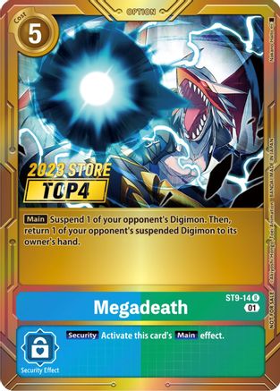 Megadeath (2023 Store Top 4) (ST9-14) - Starter Deck 09: Ultimate Ancient Dragon Foil - Premium Digimon Single from Bandai - Just $3.85! Shop now at Game Crave Tournament Store