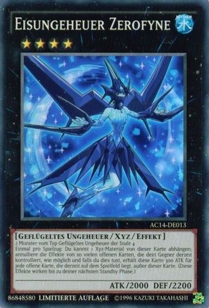 Ice Beast Zerofyne (German) - "Eisungeheuer Zerofyne" (AC14-DE013) - Advent Calendar 2014 (Adventskalender ZEXAL-Edition) Limited - Premium Yugioh Single from Konami - Just $7.94! Shop now at Game Crave Tournament Store