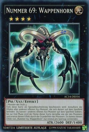 Number 69: Heraldry Crest (German) - "Nummer 69: Wappenhorn" (AC14-DE016) - Advent Calendar 2014 (Adventskalender ZEXAL-Edition) Limited - Premium Yugioh Single from Konami - Just $6.38! Shop now at Game Crave Tournament Store
