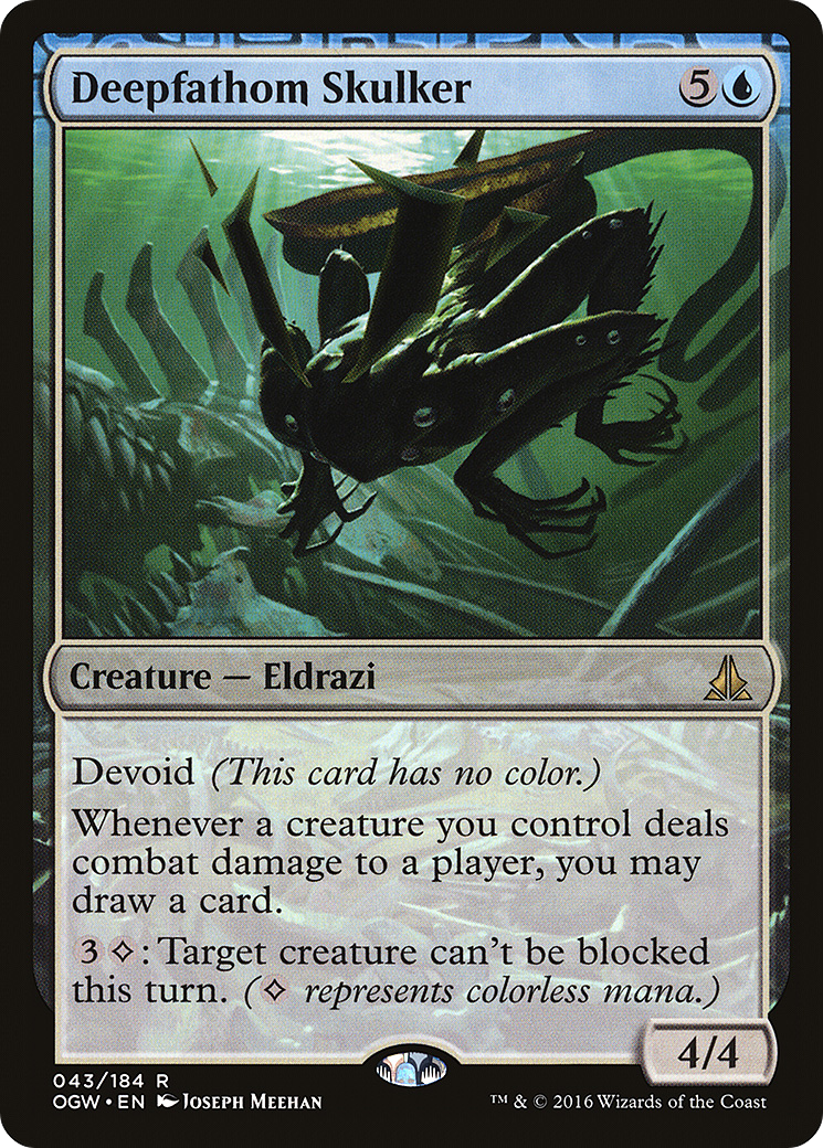 Deepfathom Skulker (OGW-043) - Oath of the Gatewatch: (devoid) - Premium MTG Single from Wizards of the Coast - Just $0.08! Shop now at Game Crave Tournament Store