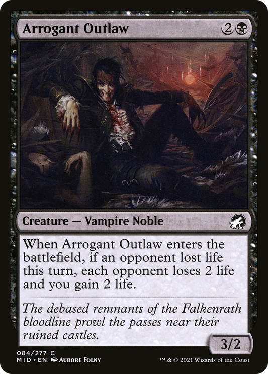 Arrogant Outlaw (MID-084) - Innistrad: Midnight Hunt Foil - Premium MTG Single from Wizards of the Coast - Just $0.08! Shop now at Game Crave Tournament Store