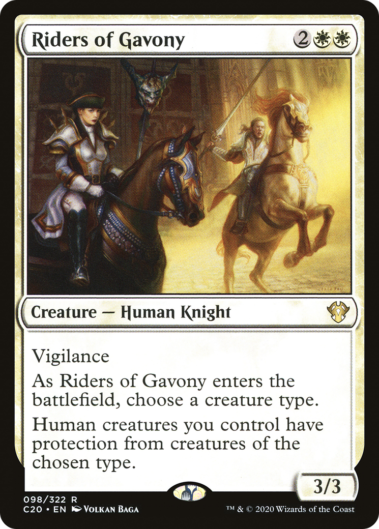 Riders of Gavony (C20-098) - Commander 2020 - Premium MTG Single from Wizards of the Coast - Just $0.25! Shop now at Game Crave Tournament Store