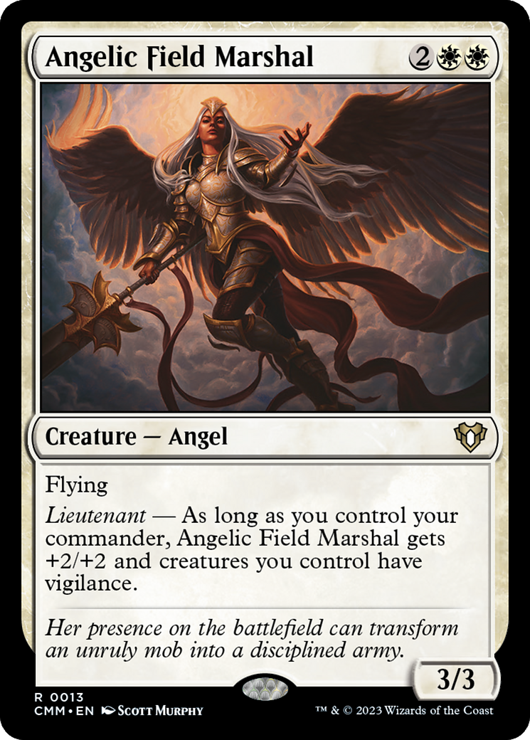 Angelic Field Marshal (CMM-013) - Commander Masters Foil - Premium MTG Single from Wizards of the Coast - Just $0.64! Shop now at Game Crave Tournament Store