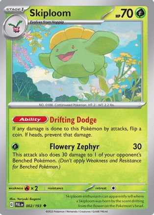 Skiploom 2 - SV02 Paldea Evolved - Premium Pokemon Single from Nintendo - Just $0.25! Shop now at Game Crave Tournament Store