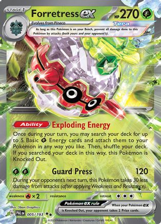 Forretress ex 5 - SV02 Paldea Evolved Holofoil - Premium Pokemon Single from Nintendo - Just $0.50! Shop now at Game Crave Tournament Store