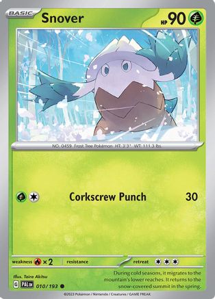 Snover 10 - SV02 Paldea Evolved - Premium Pokemon Single from Nintendo - Just $0.25! Shop now at Game Crave Tournament Store