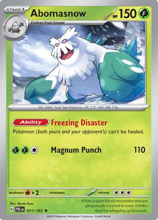 Abomasnow 11 - SV02 Paldea Evolved Holofoil - Premium Pokemon Single from Nintendo - Just $0.50! Shop now at Game Crave Tournament Store