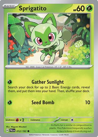 Sprigatito 12 - SV02 Paldea Evolved Reverse Holofoil - Premium Pokemon Single from Nintendo - Just $0.25! Shop now at Game Crave Tournament Store