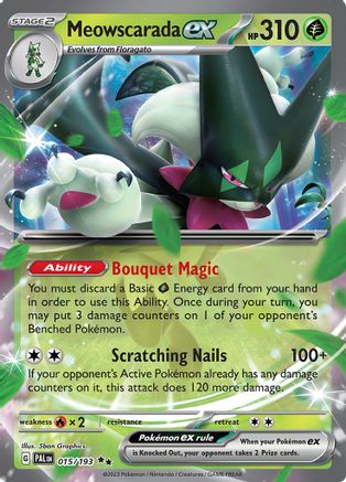 Meowscarada ex 15 - SV02 Paldea Evolved Holofoil - Premium Pokemon Single from Nintendo - Just $0.54! Shop now at Game Crave Tournament Store