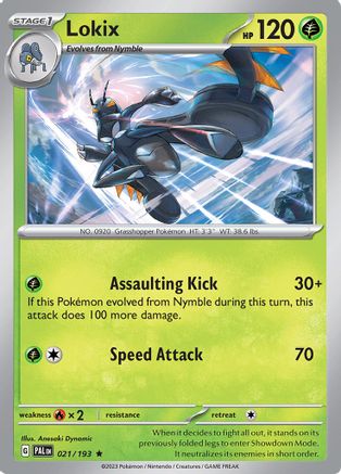 Lokix 21 - SV02 Paldea Evolved Holofoil - Premium Pokemon Single from Nintendo - Just $0.50! Shop now at Game Crave Tournament Store