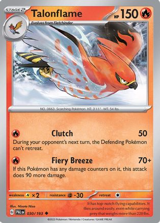 Talonflame 30 - SV02 Paldea Evolved - Premium Pokemon Single from Nintendo - Just $0.25! Shop now at Game Crave Tournament Store