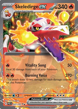 Skeledirge ex 37 - SV02 Paldea Evolved Holofoil - Premium Pokemon Single from Nintendo - Just $0.50! Shop now at Game Crave Tournament Store