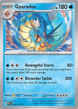 Gyarados 43 - SV02 Paldea Evolved Holofoil - Premium Pokemon Single from Nintendo - Just $0.50! Shop now at Game Crave Tournament Store