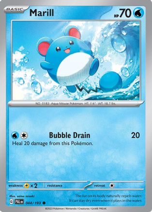 Marill 44 - SV02 Paldea Evolved - Premium Pokemon Single from Nintendo - Just $0.25! Shop now at Game Crave Tournament Store