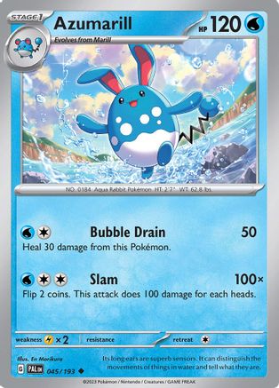 Azumarill 45 - SV02 Paldea Evolved - Premium Pokemon Single from Nintendo - Just $0.25! Shop now at Game Crave Tournament Store