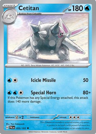 Cetitan 55 - SV02 Paldea Evolved - Premium Pokemon Single from Nintendo - Just $0.25! Shop now at Game Crave Tournament Store