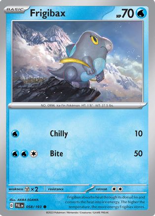 Frigibax 58 - SV02 Paldea Evolved - Premium Pokemon Single from Nintendo - Just $0.25! Shop now at Game Crave Tournament Store