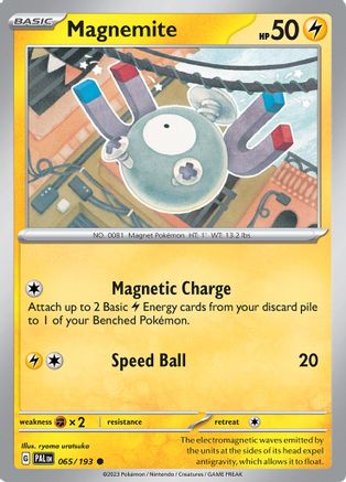 Magnemite 65 - SV02 Paldea Evolved - Premium Pokemon Single from Nintendo - Just $0.25! Shop now at Game Crave Tournament Store