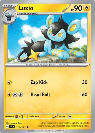 Luxio 70 - SV02 Paldea Evolved - Premium Pokemon Single from Nintendo - Just $0.25! Shop now at Game Crave Tournament Store