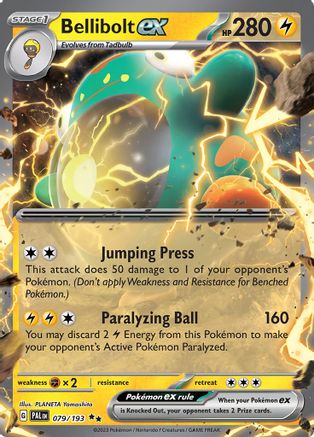 Bellibolt ex 79 - SV02 Paldea Evolved Holofoil - Premium Pokemon Single from Nintendo - Just $0.50! Shop now at Game Crave Tournament Store