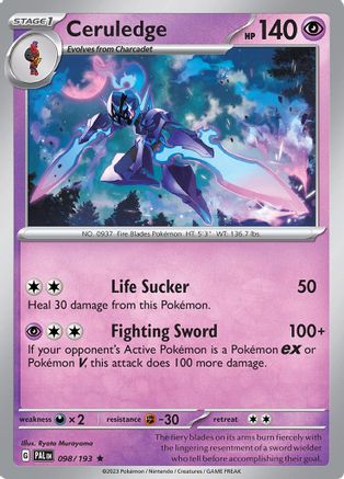 Ceruledge 98 - SV02 Paldea Evolved Holofoil - Premium Pokemon Single from Nintendo - Just $0.50! Shop now at Game Crave Tournament Store