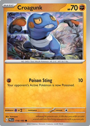 Croagunk 114 - SV02 Paldea Evolved - Premium Pokemon Single from Nintendo - Just $0.25! Shop now at Game Crave Tournament Store