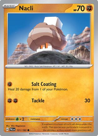 Nacli 121 - SV02 Paldea Evolved Reverse Holofoil - Premium Pokemon Single from Nintendo - Just $0.25! Shop now at Game Crave Tournament Store