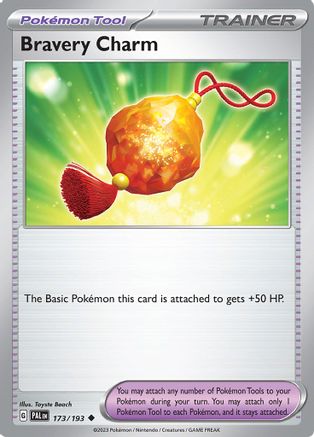 Bravery Charm 173 - SV02 Paldea Evolved Reverse Holofoil - Premium Pokemon Single from Nintendo - Just $0.46! Shop now at Game Crave Tournament Store