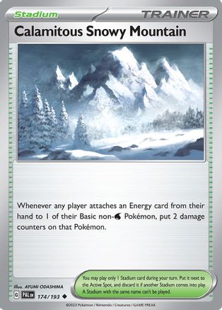 Calamitous Snowy Mountain 174 - SV02 Paldea Evolved Reverse Holofoil - Premium Pokemon Single from Nintendo - Just $0.25! Shop now at Game Crave Tournament Store