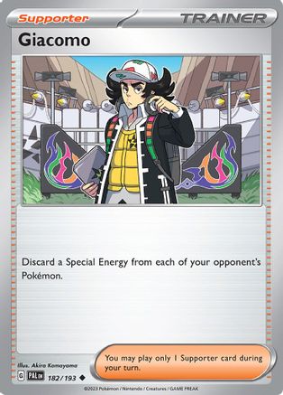 Giacomo 182 - SV02 Paldea Evolved Reverse Holofoil - Premium Pokemon Single from Nintendo - Just $0.25! Shop now at Game Crave Tournament Store