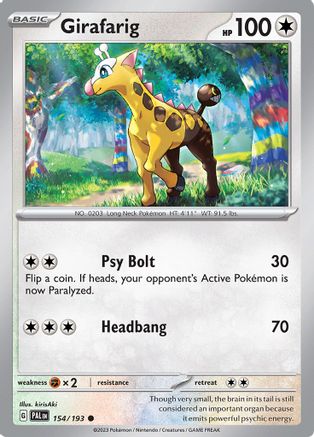 Girafarig 154 - SV02 Paldea Evolved - Premium Pokemon Single from Nintendo - Just $0.25! Shop now at Game Crave Tournament Store