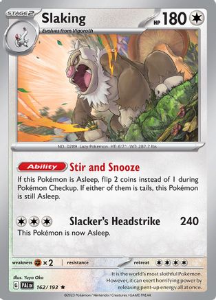 Slaking 162 - SV02 Paldea Evolved Holofoil - Premium Pokemon Single from Nintendo - Just $0.50! Shop now at Game Crave Tournament Store