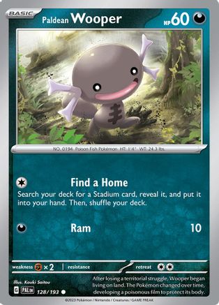 Paldean Wooper 128 - SV02 Paldea Evolved - Premium Pokemon Single from Nintendo - Just $0.25! Shop now at Game Crave Tournament Store