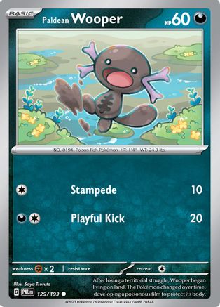 Paldean Wooper 129 - SV02 Paldea Evolved - Premium Pokemon Single from Nintendo - Just $0.25! Shop now at Game Crave Tournament Store