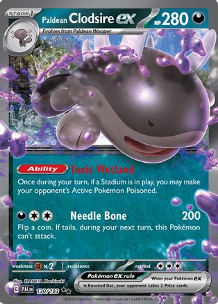 Paldean Clodsire ex 130 - SV02 Paldea Evolved Holofoil - Premium Pokemon Single from Nintendo - Just $0.50! Shop now at Game Crave Tournament Store