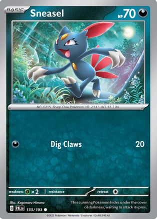 Sneasel 133 - SV02 Paldea Evolved - Premium Pokemon Single from Nintendo - Just $0.25! Shop now at Game Crave Tournament Store