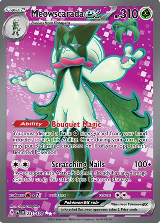 Meowscarada ex 231 - SV02 Paldea Evolved Holofoil - Premium Pokemon Single from Nintendo - Just $1.51! Shop now at Game Crave Tournament Store