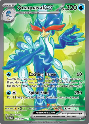 Quaquaval ex 235 - SV02 Paldea Evolved Holofoil - Premium Pokemon Single from Nintendo - Just $1.09! Shop now at Game Crave Tournament Store