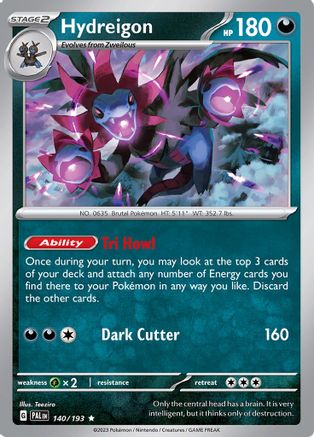 Hydreigon 140 - SV02 Paldea Evolved Holofoil - Premium Pokemon Single from Nintendo - Just $0.50! Shop now at Game Crave Tournament Store