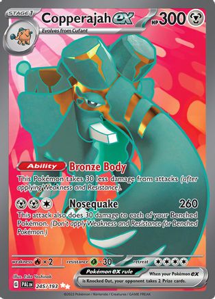 Copperajah ex 245 - SV02 Paldea Evolved Holofoil - Premium Pokemon Single from Nintendo - Just $0.87! Shop now at Game Crave Tournament Store