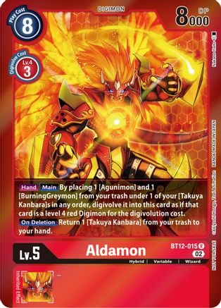 Aldamon (Tamer Party -Special-) (BT12-015) - Across Time Foil - Premium Digimon Single from Bandai - Just $0.08! Shop now at Game Crave Tournament Store