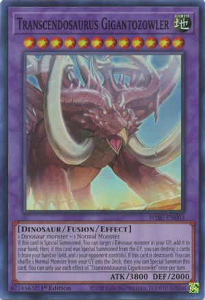 Transcendosaurus Gigantozowler (WISU-EN003) - Wild Survivors 1st Edition - Premium Yugioh Single from Konami - Just $0.33! Shop now at Game Crave Tournament Store
